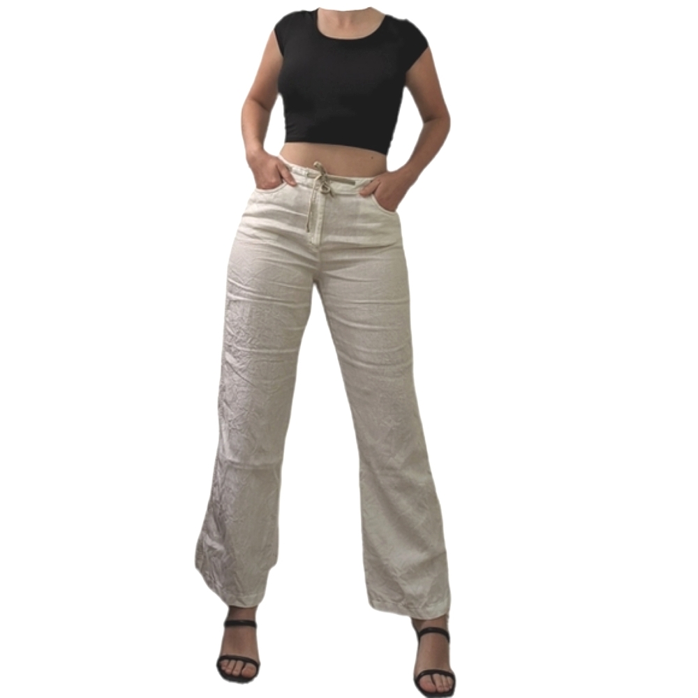 Chicos Linen High Waisted Pants